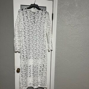 Anthropologie Swim 3D Floral Kaftan Dress